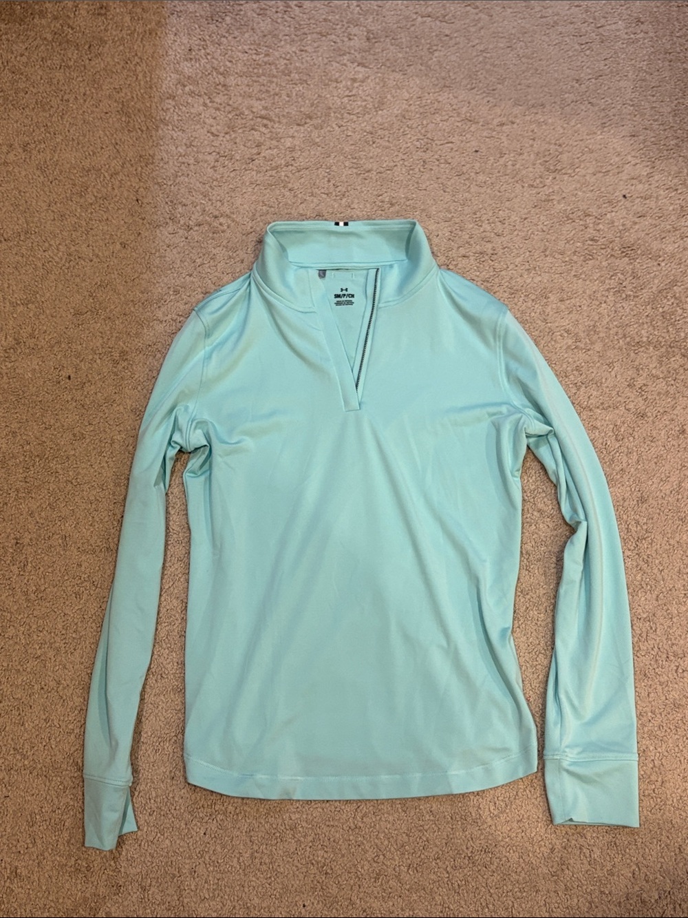 Under Armour Light Mint Green Quarter-Zip Pullover